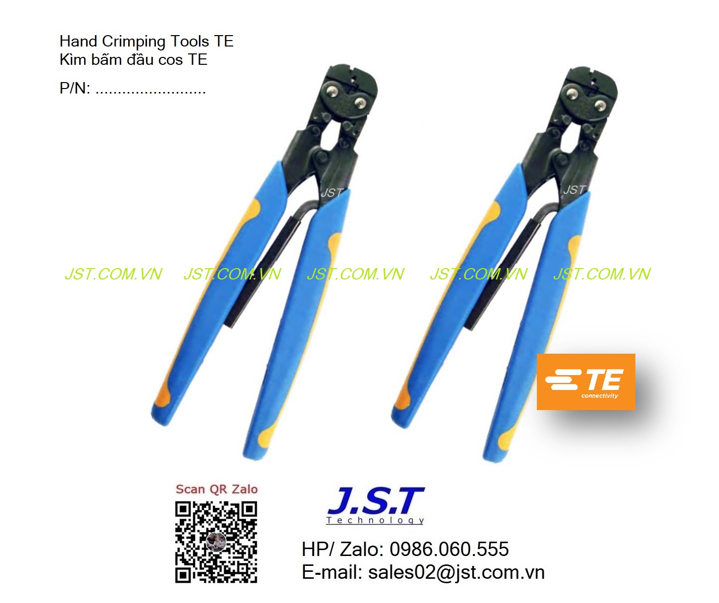 Kìm bấm các loại đầu cos TE Connectivity